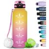 Grsta Borraccia 1.5 L, Borraccia Sportiva, A Prova Di Perdite, Borraccia Palestra, senza BPA con Indicatore del Tempo Motivazionale, per Palestra, Bicicletta, Scuola, Ufficio