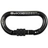 Kong. Oval Alu Classic Screw Sleeve. Moschettone in Alluminio con Ghiera a Vite. Compatibile con Bloccanti e Carrucole. Keylock Anti-Impiglio. Certificato EN 362/B, 12275/B. Peso 65g.