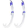 SEAC Flash, Snorkel per Immersioni Subacquee, Pesca Subacquea, Apnea e Snorkeling, con Top Anti-Onda Unisex Adulto, Trasparente/Blu, Standard (Confezione da 2)
