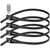 Hiplok Z LOK 4 PACK, Fascetta di sicurezza multiuso, Unisex, ALL BLACK, Circonferenza di chiusura 40 cm
