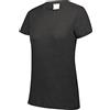 Augusta Sportswear - Maglietta a Maniche Corte da Donna in Tre miscele, Donna, Manica Corta, 3067, Nero mélange, 3XL