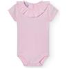BABIDU Body Neonato Manica Corta Collo a Volant 100% Cotone, Body Neonato Tessuto Anallergico Morbido e Traspirante per Pelli Sensibili, Prima Indossata, Abbigliamento Unisex Neonato e Bambina