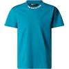 THE NORTH FACE NF0A877S6HO Teen New SS Zumu Tee T-Shirt Unisex Bambino Digital Steel Taglia M