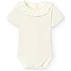 BABIDU Body Neonato Manica Corta Collo a Volant 100% Cotone, Body Neonato Tessuto Anallergico Morbido e Traspirante per Pelli Sensibili, Prima Indossata, Abbigliamento Unisex Neonato e Bambina