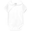 BABIDU Body neonato incrociato a maniche corte 100% cotone con collo, body neonato e prematuro, prima indossata, tessuto morbido, ipoallergenico e confortevole, abbigliamento unisex per neonato