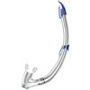 SEAC Fast WV, Snorkel con Top Anti-Splash e Valvola di Scarico Unisex Adulto, Trasparente/Blu, Standard