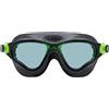 CRESSI dal 1946 - Cobra XP Goggles - Occhialini con Facciale Monovolume Lenti Separate Ideali per Nuoto Piscina Snorkeling Triathlon, Anti Fog_Graffi_UV - Nero/Lime_Lente fumé - Taglia Unica