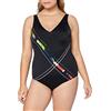 Fashy Damen Badeanzug, Costume Intero Donna, Multicolore con Motivo, 44D
