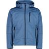 CMP - Giacca in Softshell Melange da Uomo con Cappuccio Removibile, Bluestone Mel., 54