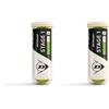 Dunlop Sports DUNLOP Pallina da tennis Stage 1 verde, per bambini e principianti sul campo grande, 3 palline (Confezione da 2)