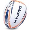 Hy-Pro Pallone da rugby, misura 4, in gomma sintetica, impugnatura a doppio grano, cucita a mano, sacca in lattice resistente, ideale per allenamenti di passaggio e manipolazione