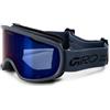 Giro Cruz Occhiali da neve da sci e snowboard Unisize | Occhiali da sci con visione estensiva EXV ampia, anti-appannamento, compatibile con il casco, colore: grigio cobalto