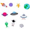 Legami - Set di 30 Decorazioni per i Raggi della Bicicletta, Facili da agganciare e da Rimuovere, per Bambino, Tema Space