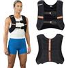 TREXO Giubbotto Zavorrato 10 kg Gilet Tattico per Gym e Palestra in casa Gilet Donna e Uomo con Misura Universale e Cinghie Riflettenti con Pesi Palestra Allenamento Calisthenics Forza Nero WV-10