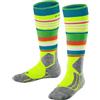 FALKE SK2 Intermediate Trend K Kh lana filo funzionale caldi spessi 1 paio, Calzini da sci Unisex Bambini, Giallo Lightning 1690, 31-34