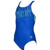 Arena Spotlightswim PRO Costume da Bagno da Donna, Donna, Costume da Bagno, 0000003163, Blu Neon/Golf, 6-7