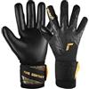 Reusch Pure Contact Infinity Junior Guanti da portiere per bambini, ideali per erba artificiale, 5,5, nero/oro