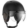 CASR Style Casco per Monopattino Elettrico Adulto Uomo Donna, Casco Bici Adulto con Visiera - Urbano E-Bike, Skate, Paraorecchie Rimovibili, Regolabile, Traspirante, Taglia L (58-61 cm), Nero