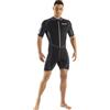 SEAC Trendy Man, Muta Corta Monopezzo in Neoprene da 2.5 mm con Zip Frontale, per Snorkeling, Surf e Sport Acquatici in Acque Temperate per Adulti e Bambini, M