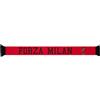 A.C. Milan AC Milan Sciarpa Ufficiale, Acrilico, Prodotto Ufficiale, Forza Milan con Teddy