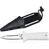 SEAC Samurai Coltello Sub per Pesca in Apnea e Immersione Subacquea, Pugnale Subacqueo con Fascia in Velcro Unisex Adulto Bianco 7 cm