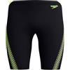 Speedo Hyperboom Splice Jammer Swimming Trunks | Quick Drying | Training | Fitness | Chlorine Resistant Jammer per Uomo, Black/Hyper Yellow, 30