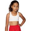 Nike Sports Bra Ragazza Dri-Fit Swoosh Bra, White/Pure Platinum, FJ7161-100, M