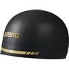 Arena Cuffia da nuoto 3D morbida in silicone per adulti, unisex, resistente, senza pieghe, accessorio per nuoto in piscina e corsa, colore nero/oro, extra large