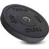 TREXO Olympic Bumper 10 kg disco in gomma per bilanciere, diametro 50 mm, disco fitness durevole, allenamento della forza Crossfit