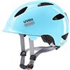 uvex OYO, Casco Infantil Ligero, Ajuste de Talla individualizado, luz LED Opcional, Cloud Blue, Grey, 50-54 cm