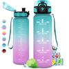 KollyKolla Borraccia Motivazionale, Borraccia Sportiva, Senza Perdite, Palestra con Indicazione del Tempo, senza BPA, Borraccia 1 Litro per Adulto, Bambini, Palestra, Corsa, Yoga, Ufficio