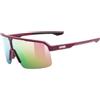 Uvex ramp - occhiali sportivi per adulti - 100% protezione UVA, B, C - comfort senza pressione e tenuta perfetta - burgundy matt/mir.rose - one size