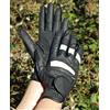Rhinegold PRO - Guanti da Equitazione, Guanti, Nero/Bianco, S