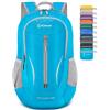 ZOMAKE Zaino Pieghevole Ultraleggero, Zainetto Leggero Ripiegabile da Viaggio 25L, Backpack Richiudibile Salvaspazio Trekking Tascabile Piccolo per Uomo Donna (Blu Chiaro)