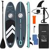 SereneLife SUP Gonfiabile, Tavola SUP, Stand Up Paddle Board, Design Largo Stabile, Superficie Antiscivolo EVA, per Adulti, Giovani e Principianti, con Accessori Premium Inclusi