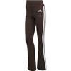 adidas Donna Optime Essentials 3 Stripes Flared Leggings Tights, Aurora Coffee/white, L