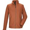 killtec KOW 75 MN FLC JCKT 43317-000 - Giacca in pile da uomo con colletto alto, colore: marrone rame, taglia 5XL