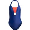 adidas Donna Sportswear Colorblock Swimsuit, Dark Blue/Bright Red, 36