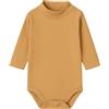 BABIDU Body neonato dolcevita a maniche lunghe 100% cotone, body neonato morbido tessuto traspirante ipoallergenico per pelli sensibili, vestiti unisex per battesimo neonato e bambina