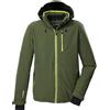 Killtec Uomo Giacca da esterno/giacca funzionale con cappuccio con zip e paraneve KSW 24 MN SKI JCKT, waldgrün, M, 43429-000