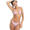 Arena Allover Bikini Donna a Triangolo, Costume da Bagno con Tessuto Elasticizzato Riciclato ad Asciugatura Rapida, Costume da Donna con Coppe Removibili, Top e Slip con Laccetti