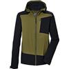 Killtec Uomo Giacca funzionale impermeabile/giacca da esterno con cappuccio KOS 85 MN JCKT, grünes moos, S, 42737-000