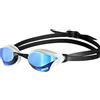 ARENA Cobra Core Swipe Mirror Occhialini Nuoto da Gara Unisex Adulto, Occhialini Piscina con Lenti a Specchio Curve, Anti-Appannamento, Protezione UV, 5 Ponti Nasali Intercambiabili