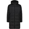CMP - Parka da uomo in nylon con cappuccio fisso, Nero, 52