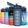 Motswedi Borracce 500 ml con Marcatore di Tempo, Borraccia Acqua, Riutilizzabile Borraccia, Palestra con Cannuccia, Bottiglia d'acqua Sportiva, per Fitness, Lavoro, Scuola, Ufficio, Marin&Blau