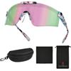 Ambienden Occhiali Ciclismo Uomo Donna - Occhiali Veloci Polarizzati Protezione UV400 - Occhiali Sportivi Leggeri Adatti Per Sci/Running/Pesca/Ciclismo All'Aperto