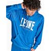 LEONE 1947 ABX104 Felpa con Cappuccio Logo Unisex Adulto, Hoodie Training Gym Fitness Bodybuilding, Blu Zaffiro, XL