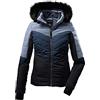 Killtec Women's Giacca trapuntata/giacca da sci con cappuccio staccabile con zip e paraneve KSW 250 WMN SKI QLTD JCKT, light steel blue, 42, 37577-000