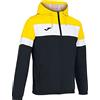 Joma 101576.109.6XS Giacca Impermeabile, Crew IV, Uomo, Nero-Giallo, 6XS