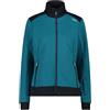 CMP - Giacca da donna con cappuccio fisso in softshell accoppiato, Teal, 52
